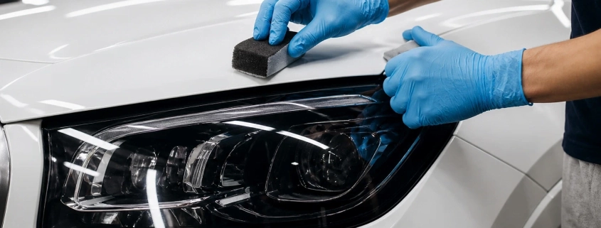 Professionelle Keramikversiegelung an einer Mercedes-Benz C-Klasse bei TopDetailer Freiburg
