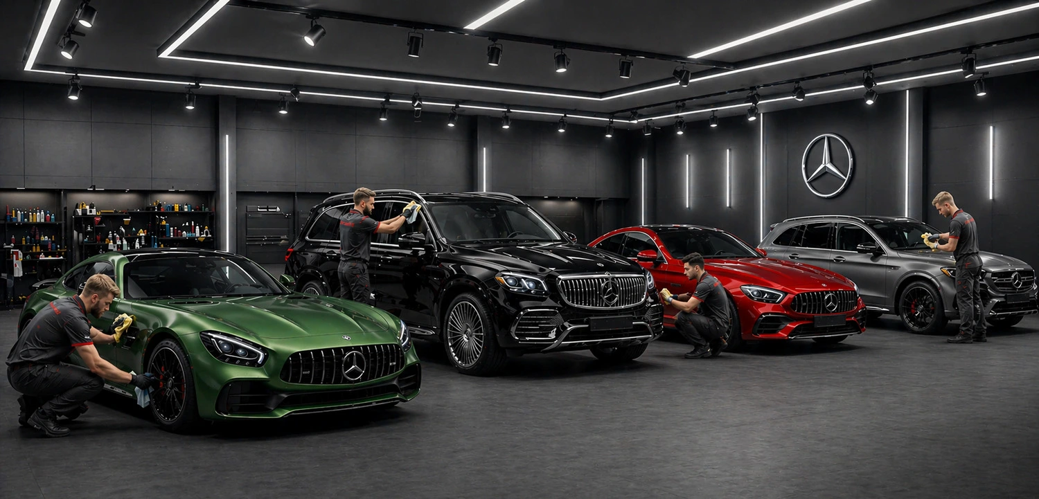 Professionelle InHouse Fahrzeugaufbereitung für Mercedes-Benz Fahrzeuge bei TopDetailer