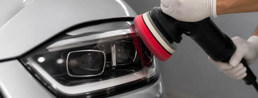 Professionelle Scheinwerferpolitur an einer Mercedes-Benz A-Klasse bei TopDetailer Freiburg