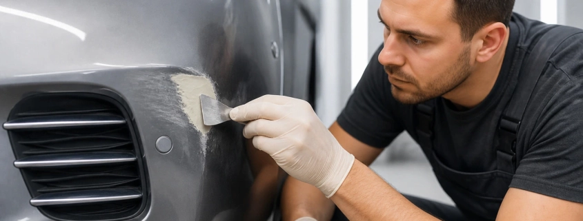 Smart Repair und Lackreparatur an einem Premiumfahrzeug in Freiburg